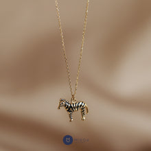 Load image into Gallery viewer, Gold Zebra Necklace
