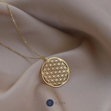 Load image into Gallery viewer, Dainty Flower of Life Pendant Necklace
