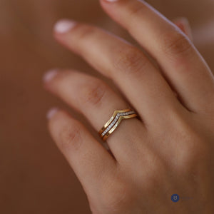 Pavé Diamond Wishbone Ring