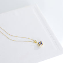 Load image into Gallery viewer, Flat Mini Evil Eye Pendant Necklace
