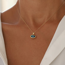 Load image into Gallery viewer, Mini Modern Evil Eye Pendant Necklace

