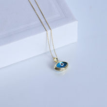 Load image into Gallery viewer, Mini Modern Evil Eye Pendant Necklace
