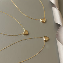 Load image into Gallery viewer, Mini 3D Gold Heart Necklace
