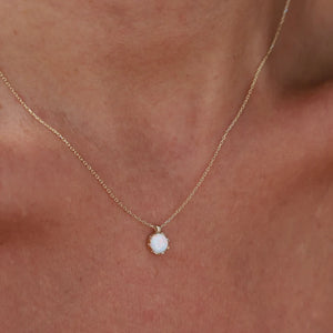 Gold Mini Opal Necklace